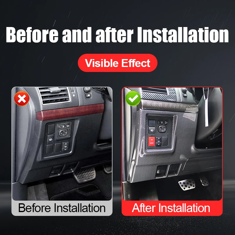For Toyota Land Cruiser Prado 150 2010-2023 2022 2021 Main + co-pilot Protective plate LC150 FJ150 Interior upgraded Accessories - Image 4