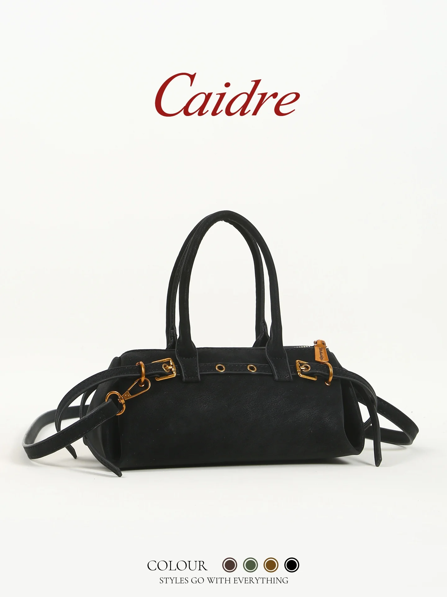 

Caidre Women's Suede Tote Bag Underarm Single Shoulder Handbag Fashionable Commuting Bag Breadstick Bag Korean Style