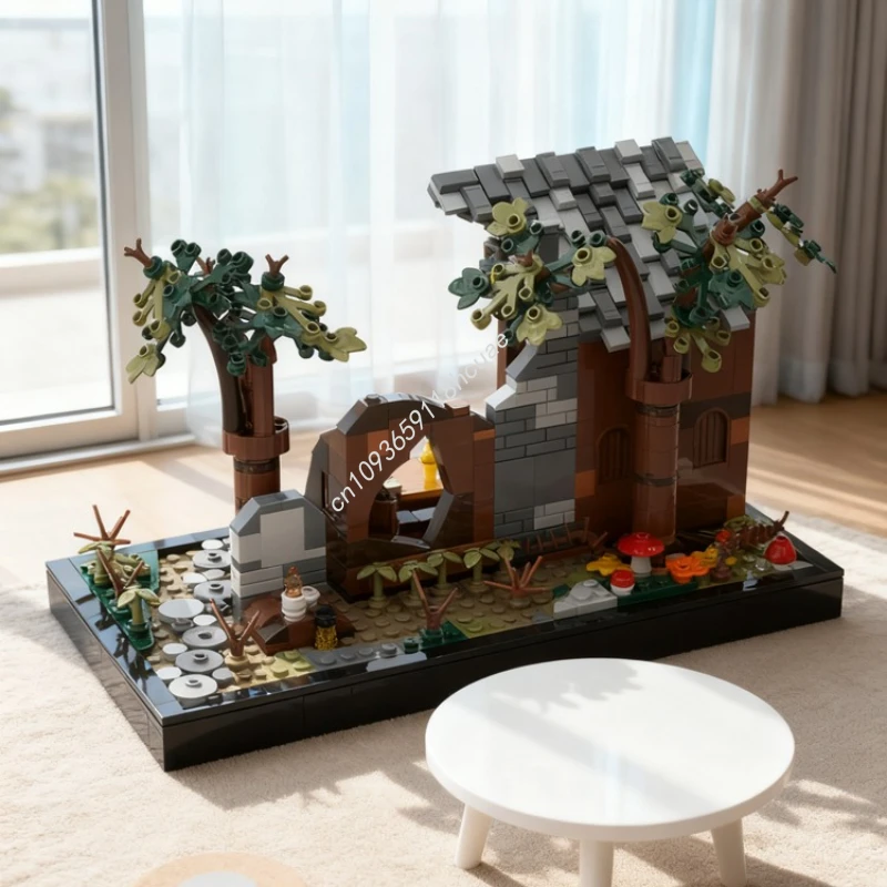 

552 шт. MOC D вампир диорама Коллекционные минифигурки модель строительные блоки DIY Рождественский подарок креативный кирпич детские игрушки на день рождения