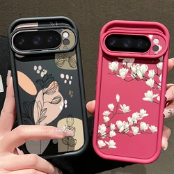 Flowers Pattern Soft TPU Phone Case For Google Pixel 10 9 Pro XL 9A 8A 8 10 Pro 7A Shockproof Silicone Cover For Pixel 7 8 9 Pro