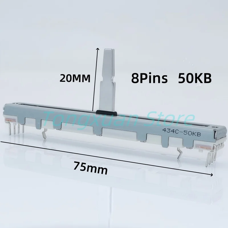 1pc Straight Slide Potentiometer 50KB 8Pins DCV1011 Disc Player Speed Fader DDJ-400 800 RR SR2 ERGOV FLX6 CMX-3000 5000 20mm