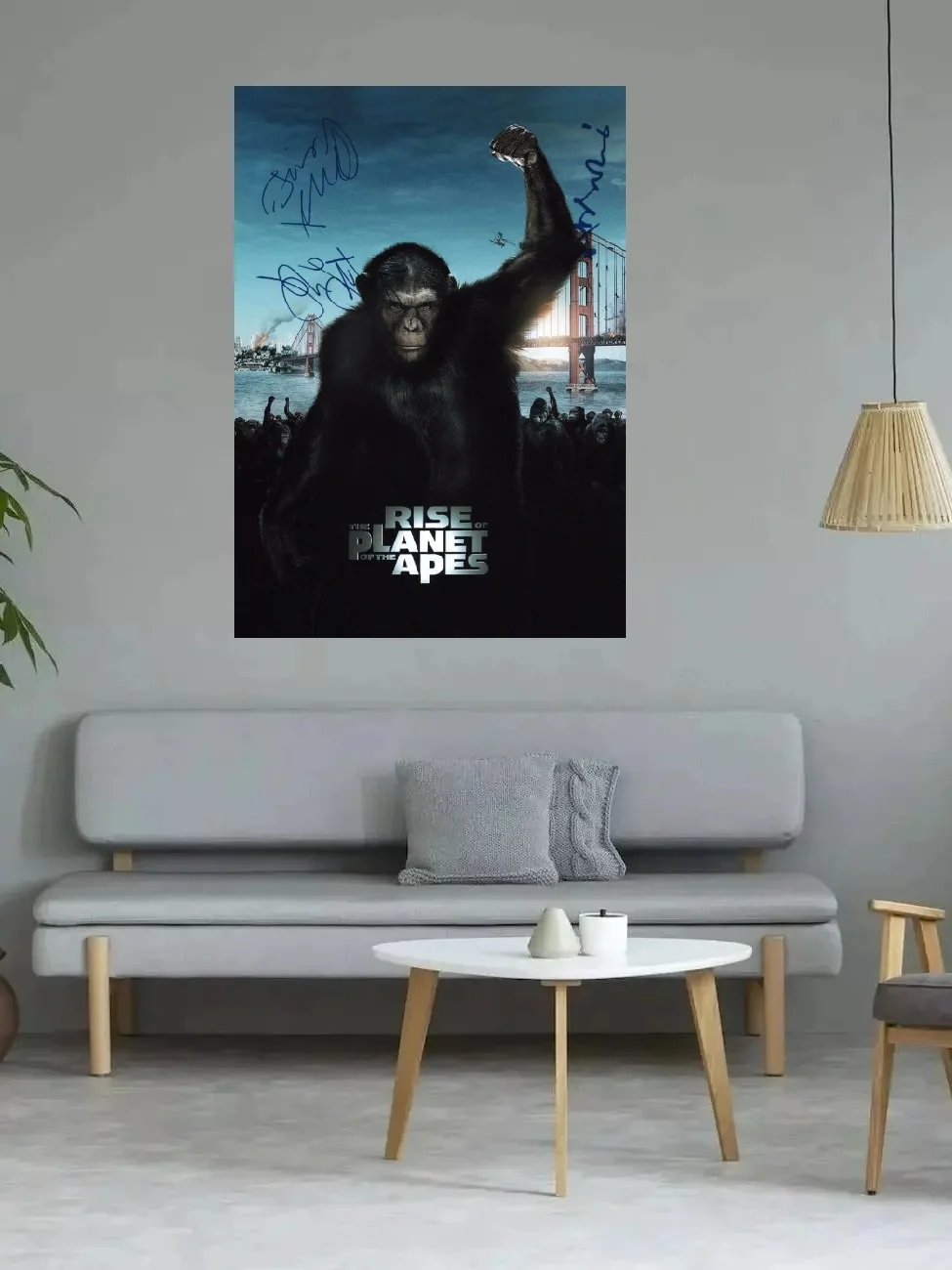 RISE OF THE PLANET OF THE APES SIGNED Movie, Art Picture Print Silk Poster,Home Wall Decor