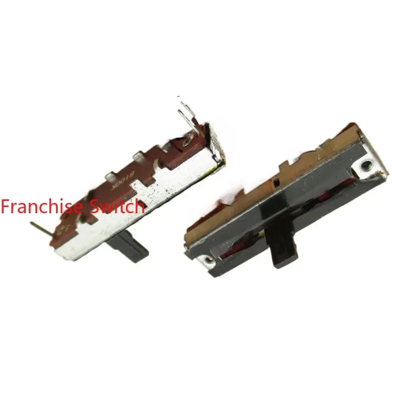 20PCS Direct Slip Potentiometer 35MM Total Length 25MM Stroke, Push-pull  B100K Mixer Fader 100K