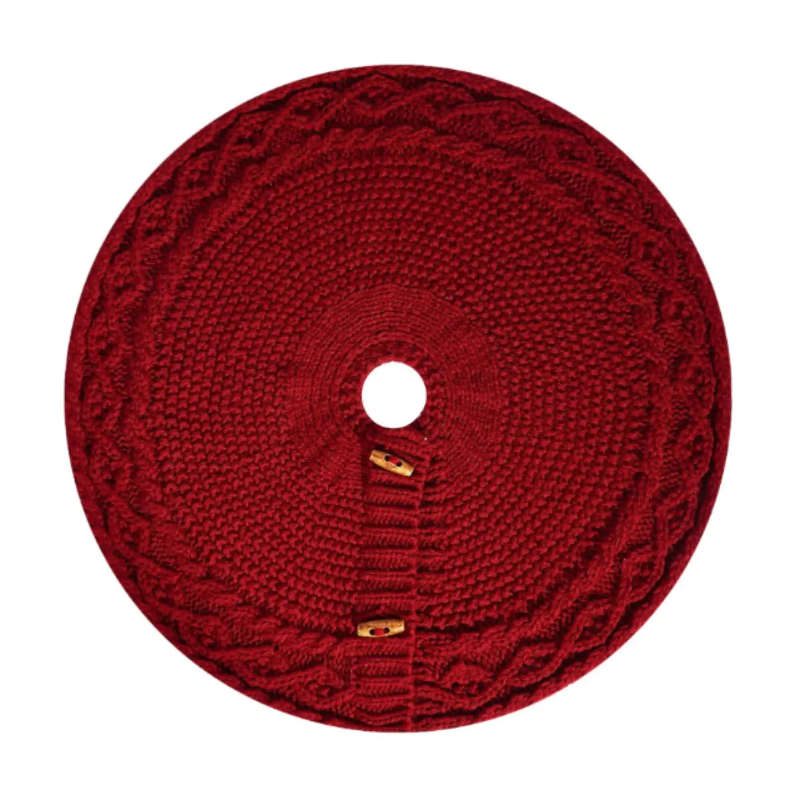 Christmas Tree Skirt Knitted 46 cm Diameter Ornament for Doorway Living Room