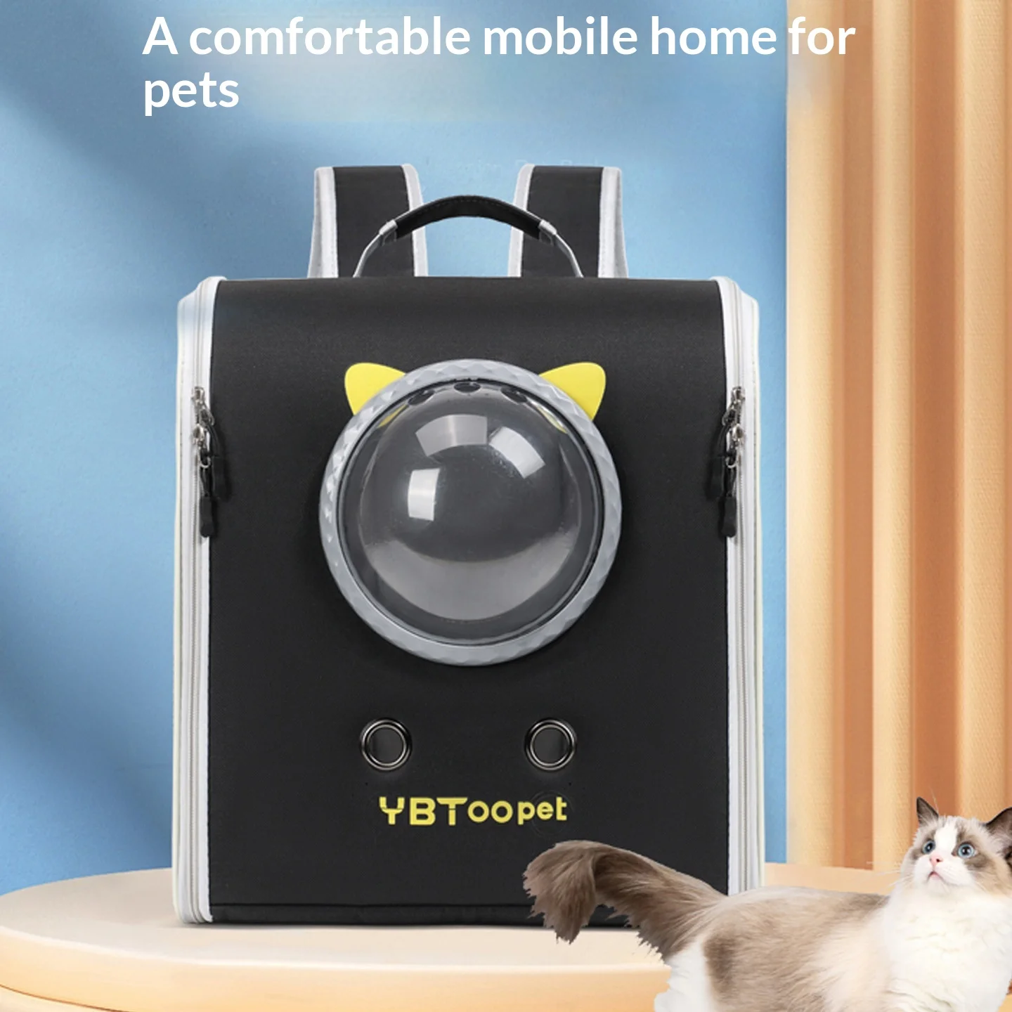 Mochila transportadora cápsula espacial anti-estrés para gatos y perros - imagen 5