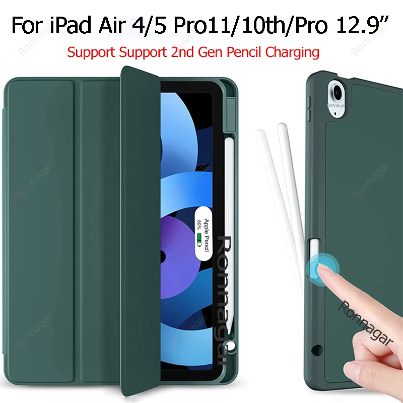 For iPad 10th Generation Case 2022 iPad 10th Gen 10.9 inch Cover with Pencil Holder iPad Air 5 4 Pro 11 2018 2022 iPad Pro 12.9