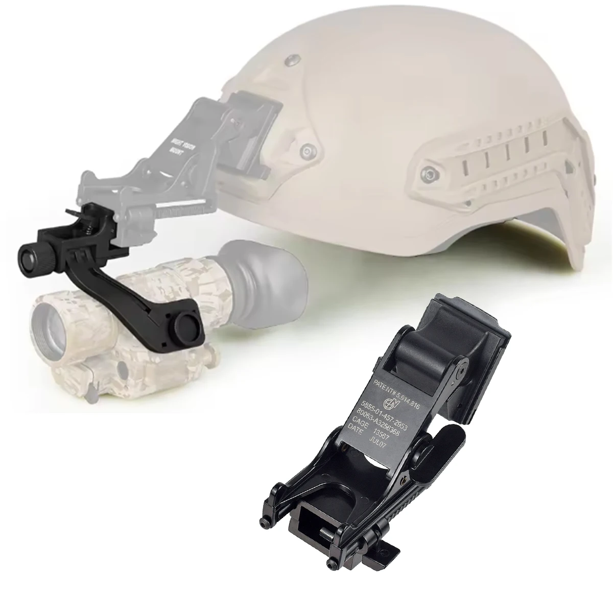 

Tactical FAST Helmet Mount J Arm For NVG PVS-14 PVS-7 Monocular Night Vision J Arm Mount Adapter Helmet Accessories