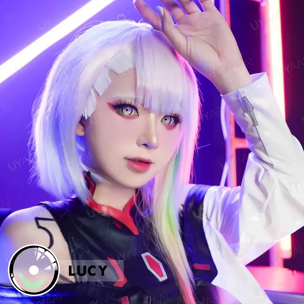 Uyaai 2 Stuks Kleur Contactlenzen Sharingan Contact Lense Anime Cosplay Kettingzaag Man Cosmetica Makima Gekleurde Lenzen