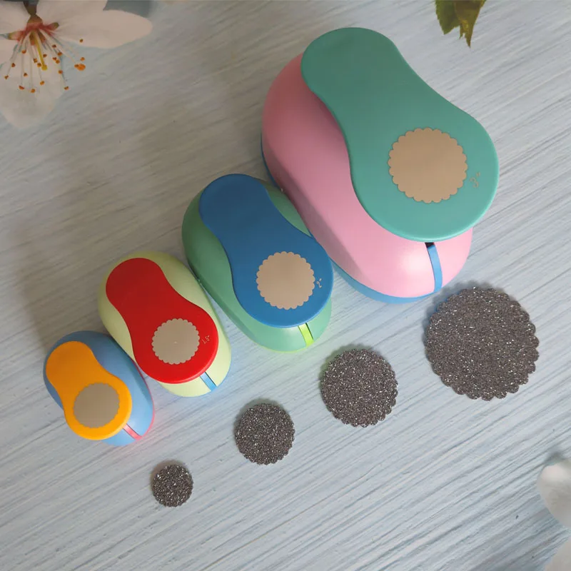 Wave Circle Hole Punch EVA Foam Paper Punching Scrapbooking Cutter Child Cutting Craft DIY Artwork Machine