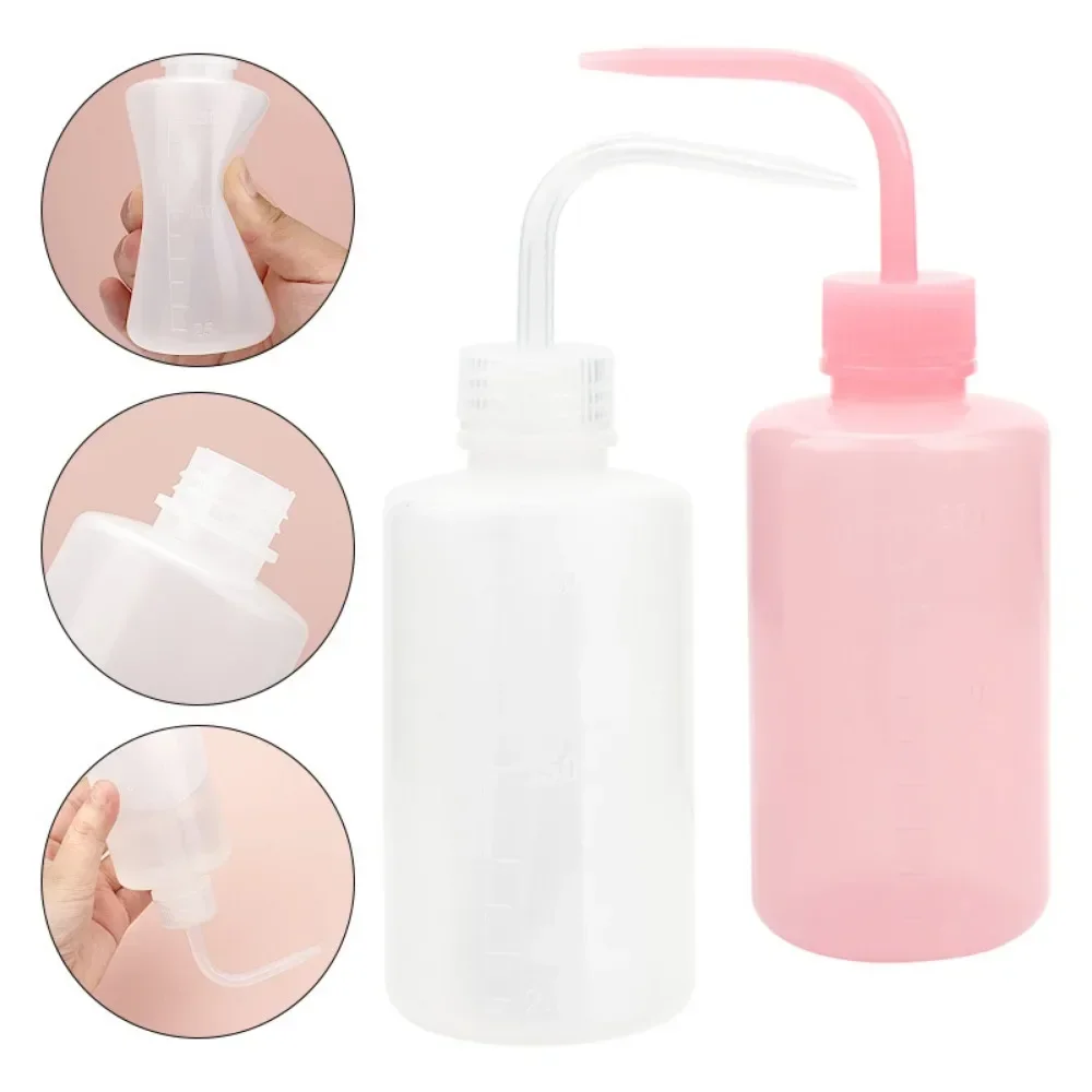 

1pc Squeeze Tube Empty Bottle Curved Spout Washing Bottle Eyebrow Remover Bottle Lash Bath Flask Eyelash Extension Makeup Tool