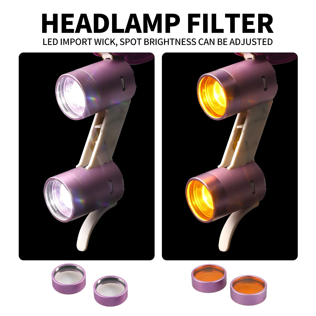5W Double Head Light Dental LED Adjustable Brightness 2.5X/3.5X Dental Surgery Binocular Magnifier Oral Surgical Light 4 Colors - Image 3
