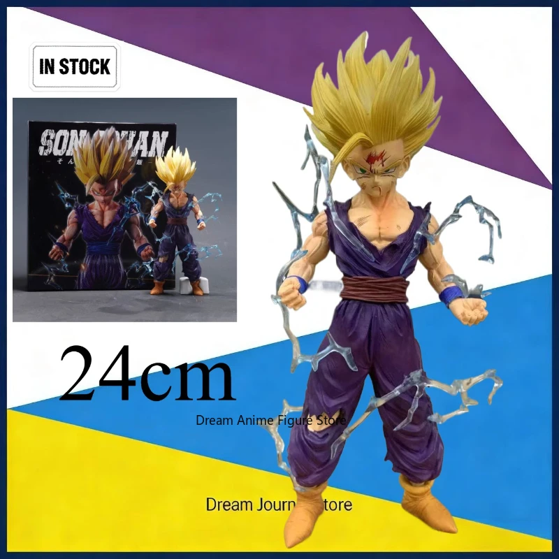 

В наличии: Фигурка Dragon Ball Gohan Super Saiyan 2nd Explosion Cell Battle Scene со специальными боевыми эффектами на теле.