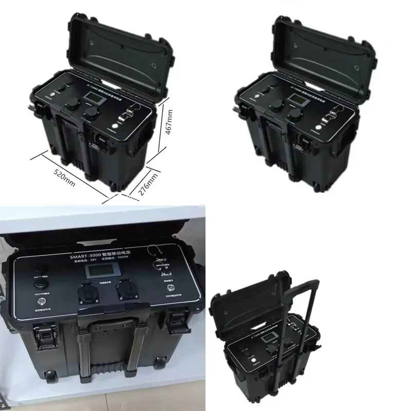 Portable Power Station for 60Ah 60000mAh Pure Sine Wave Inverter 3000W Output DC12V 5V 48V AC110V 220V Waterproof Power Bank
