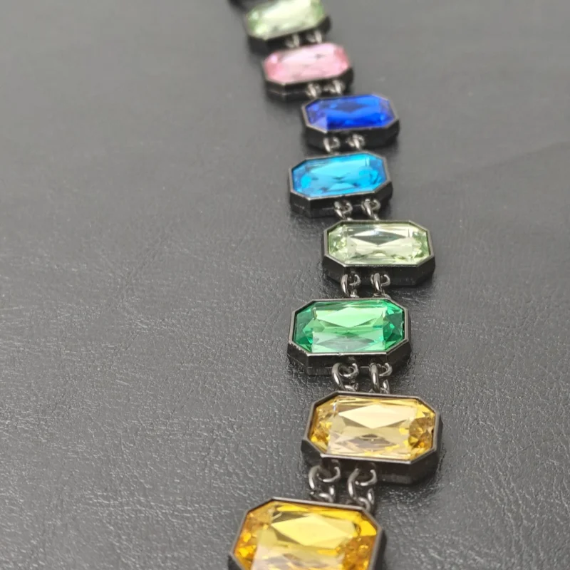 Colour Agate Crystal Pants Chain Men And Women One\'s Waist Luxury Accessories Gothic Ethnic Style Y2K KeyChain Wholesaler