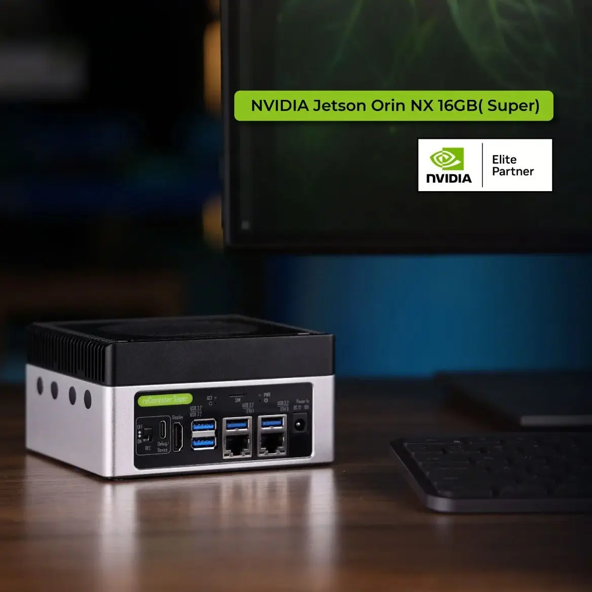 Seeed Studio reComputer Super J4012 Advanced Edge AI Computer NVIDIA Jetson Orin NX 16GB 157TOPS 8GB 117TOPS Wi-Fi BT LTE