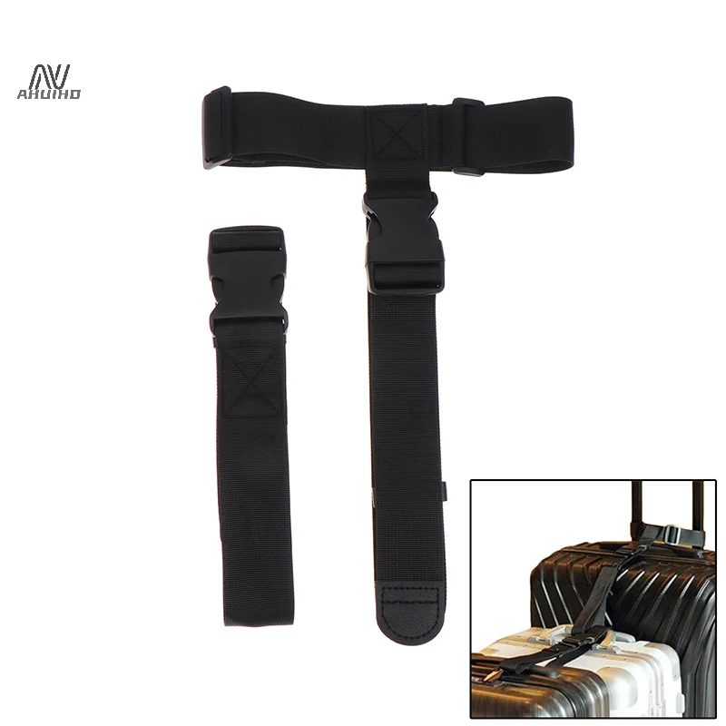 1 Set Outdoor Camping Tool Travel Tied Black Durable Nylon Cargo Tie Down Luggage Lash Belt Strap With Cam Buckle Travel Kits