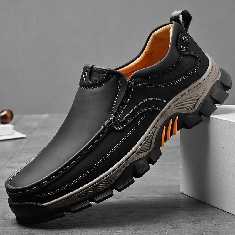 

Men Leather Shoes Fashion Business Shoes Man Classic Leather Man Outdoor Oxford Elegantes Male Slip on Loafers Shoes for Men