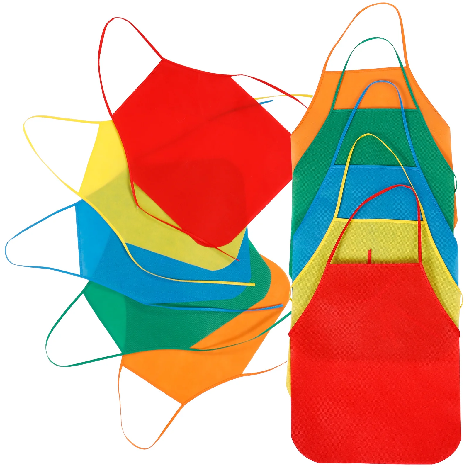 

10 Pcs Children Painting Apron Kids Aprons Toddler Baking Cooking Decorative Painting Diy Art Craft Smock Household Merchandises