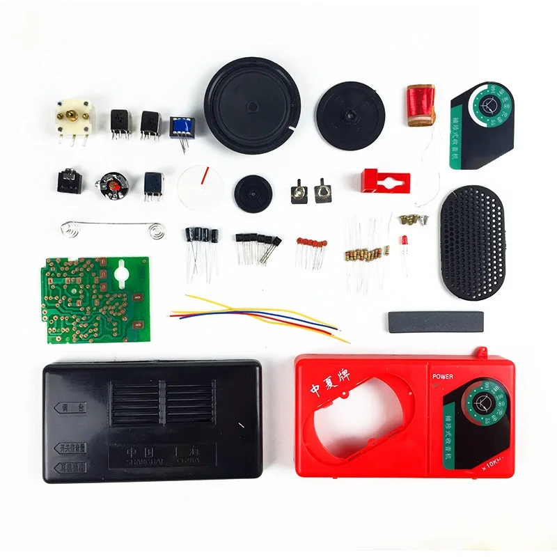 หกหลอด Amplitude Modulation วิทยุส่วนประกอบอิเล็กทรอนิกส์diyMakingชุดการสอนชุดการฝึกอบรมเชื่อมชิ้นส่วนวัสดุ