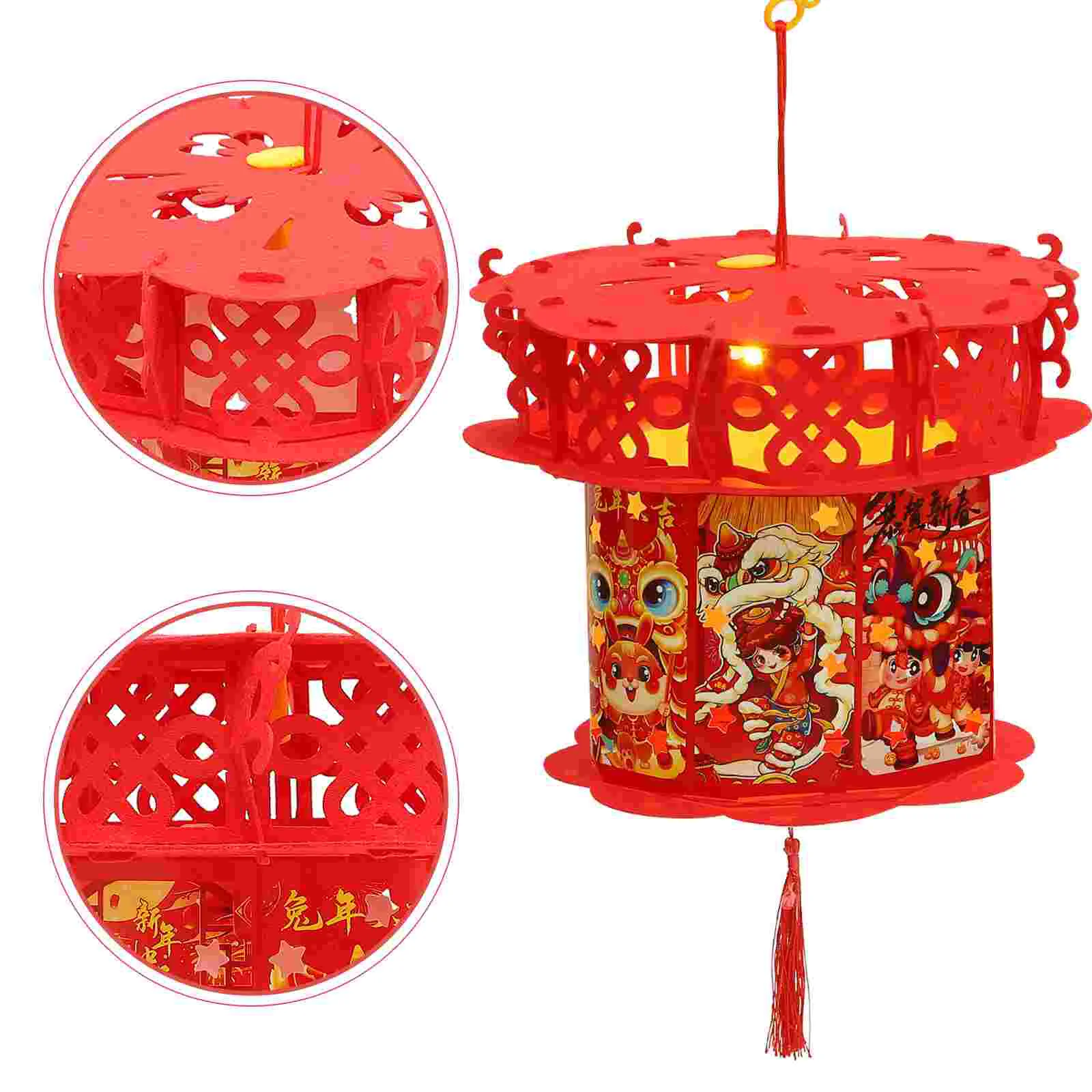 

Luminous DIY Lantern Portable Chinese Lanterns Spring Festival Heavy Scene Layout Paper