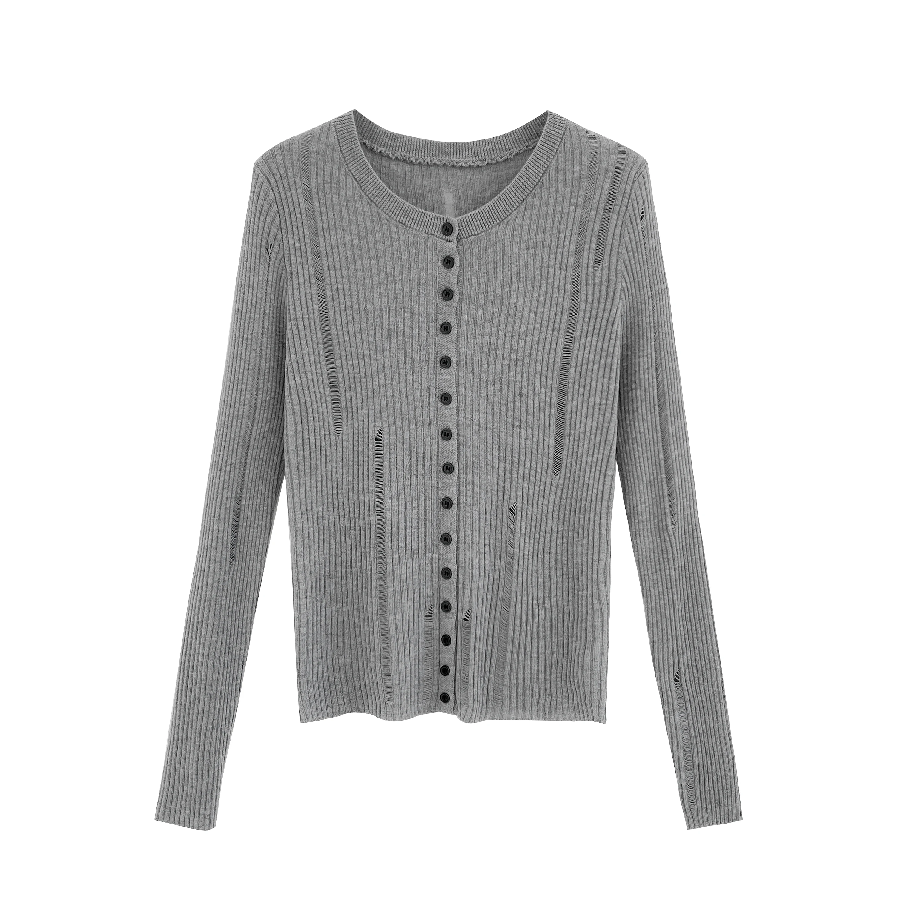 Hollow Out Knitted Cardigan For Women In Spring And Autumn With A Niche Design Slim Fit And Slimming Effect ItIs Paired With