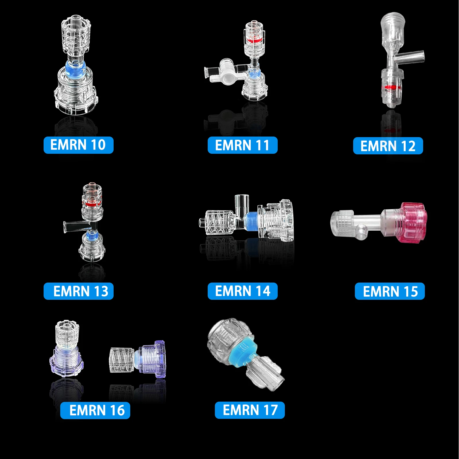 50-Piece Pack of Luer Connectors for Valves, Used to Connect Tubing, Medical and Laboratory Use Only, Sterile Single-Use Product