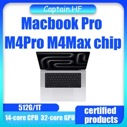 2024 MacBook Pro M4Pro M4Max 14Inch 14-core CPU 32-core GPU 512G/1T 16G/24G/64G RAM Notebooks Laptop.