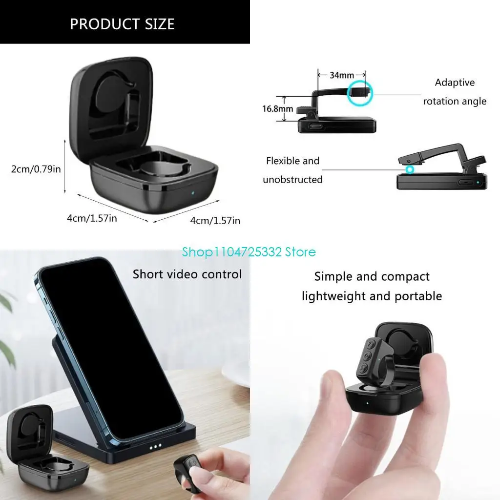 

P5EA Phone Camera Remote Controller and eBook Page Turners Rings for Camera