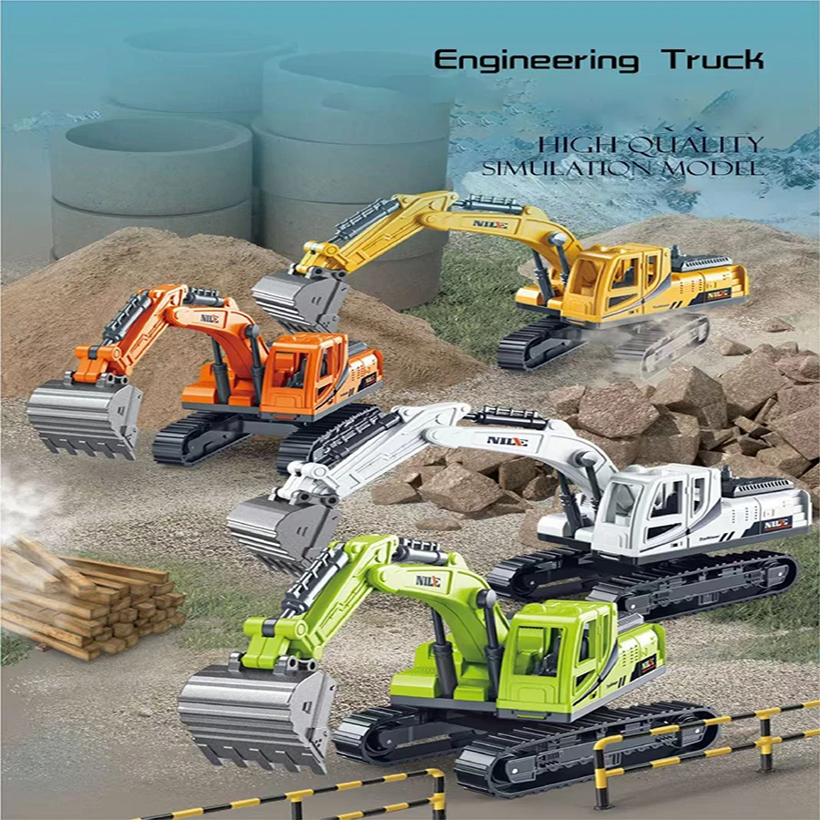 1pc Excavator Quality New Type of Inertial Excavation Car Engineering Car Party Supplies Children Education Toys Boys and Girl