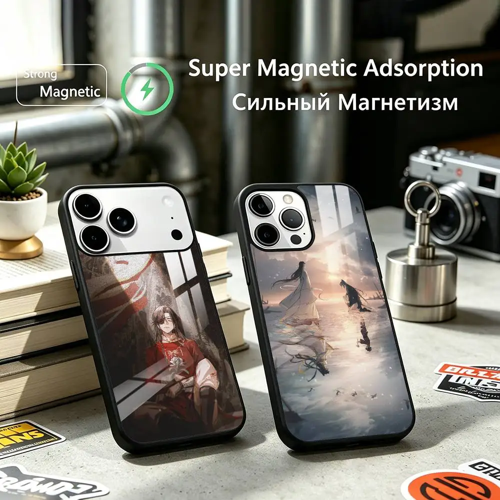 Heaven Officials B-Blessing Phone Case For iPhone17,16,15,14,13,12 Plus,Pro Supports Magnetic Wireless Charging