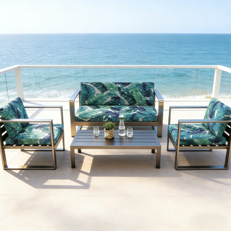 Outdoor Cushion Cover Outdoor Tropical Print Sofa Cushion Covers Non-Slip Furniture Protectors Replacement for Seat Cushions