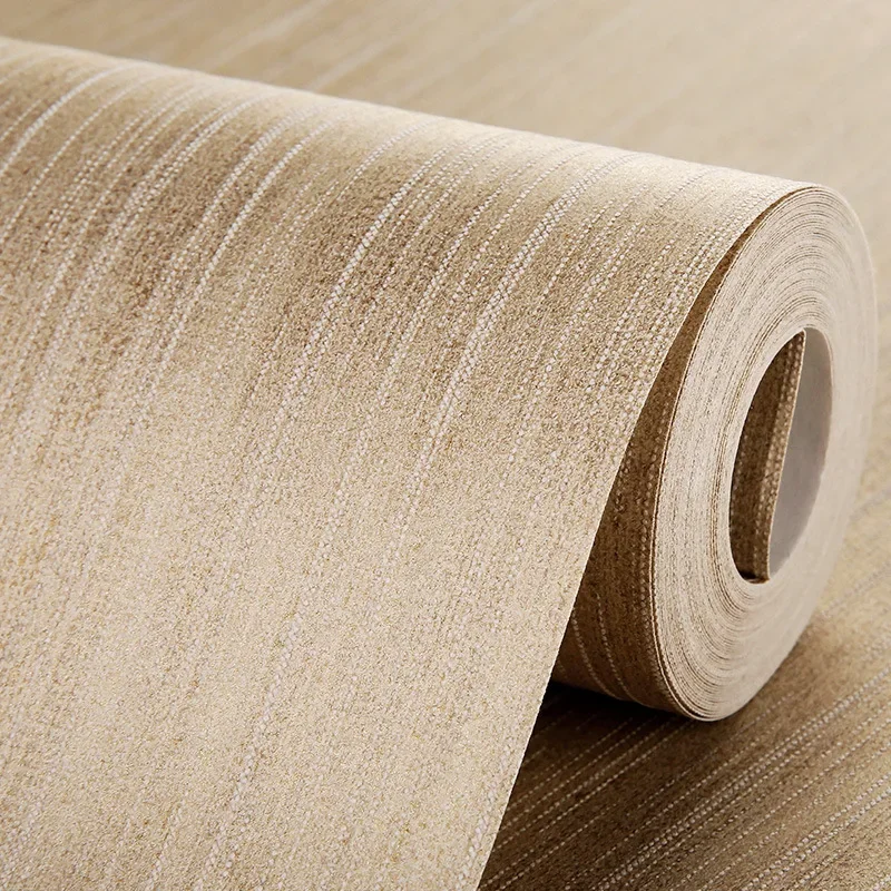 Modern Minimalist Plain Color Fine Vertical Stripe Wallpaper Living Room Bedroom TV Background Wall Non-woven Fabric Wallpaper