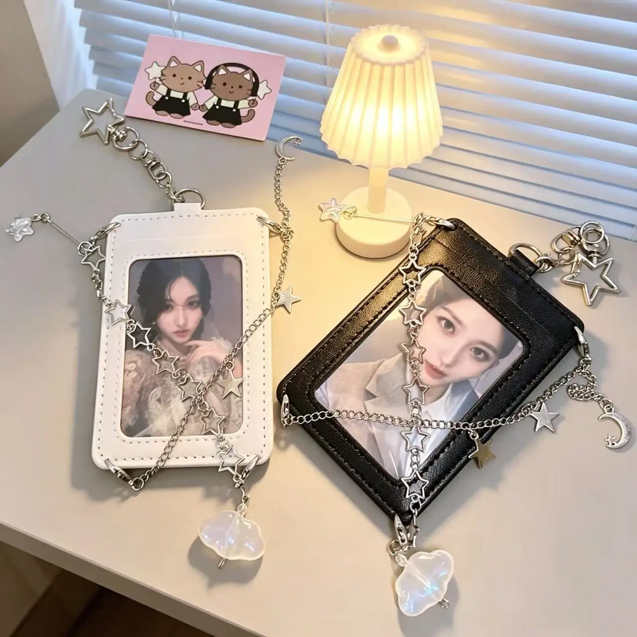 Cloud Kpop Photocard Holder Card Holder Protective Photo Card Sleeve Case for Idol Photo Cards Backpack Pendant Daily Storage