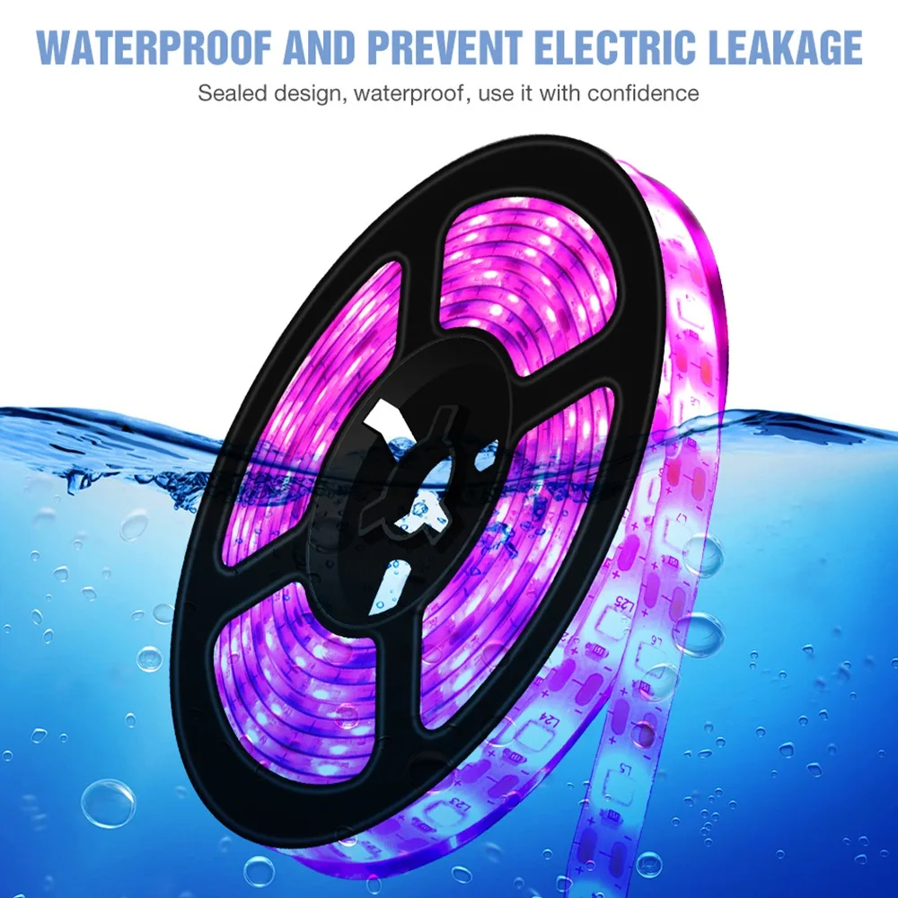 USB DC5V LED Full Spectrum Grow Light Strip Waterproof Indoor Growbox Vegetables Flower Potted Plants Hydroponics Fill Lighting