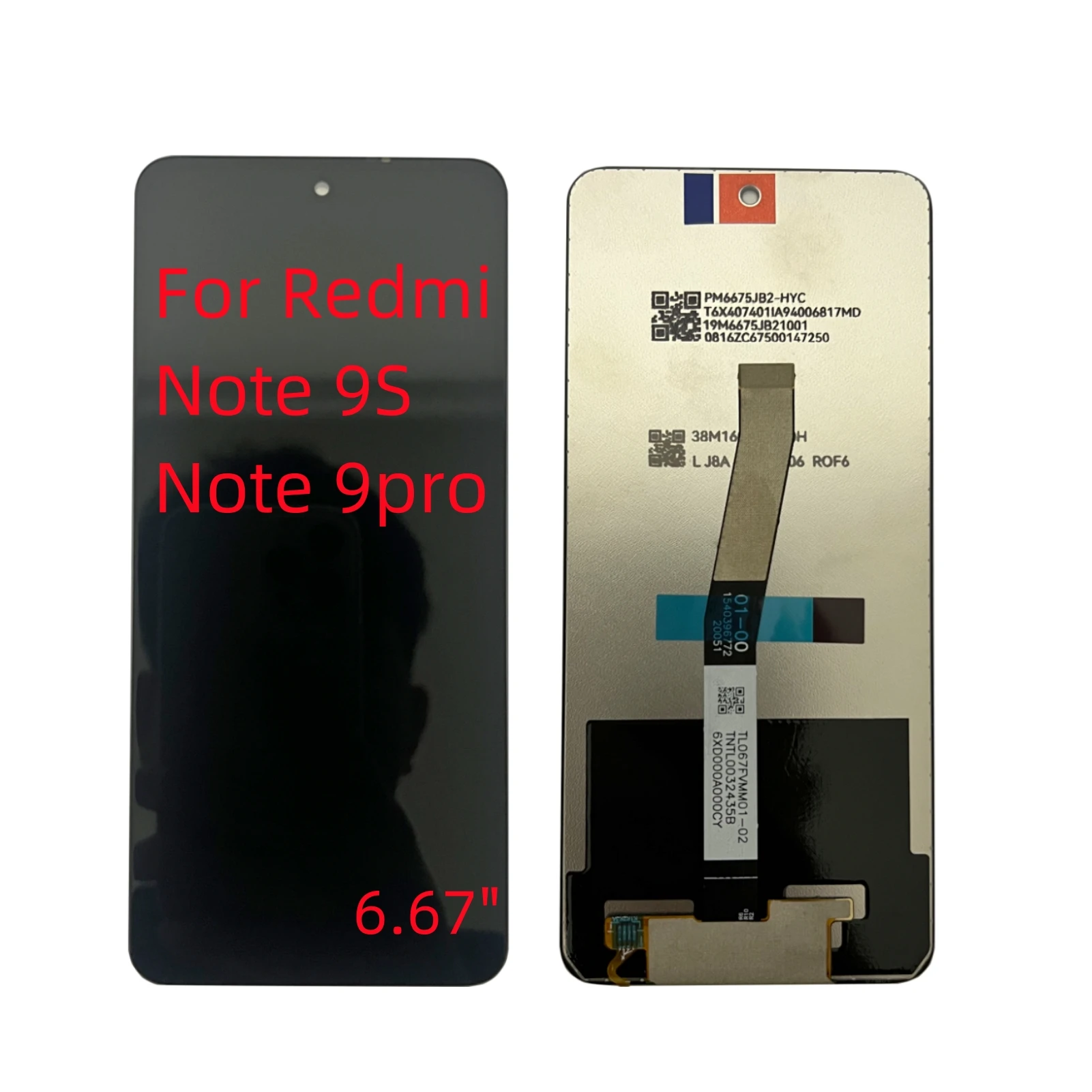 

For Xiaomi Redmi Note 9 Pro LCD Display Touch Screen Digitizer For Redmi Note 9S Display M2003J6B2G Replacement Parts 6.67"