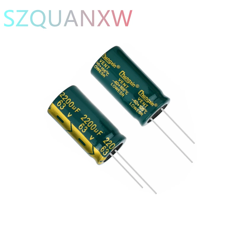 5PCS 63V2200UF 18x35mm 18*35mm high frequency low resistance power motherboard long life electrolytic capacitors