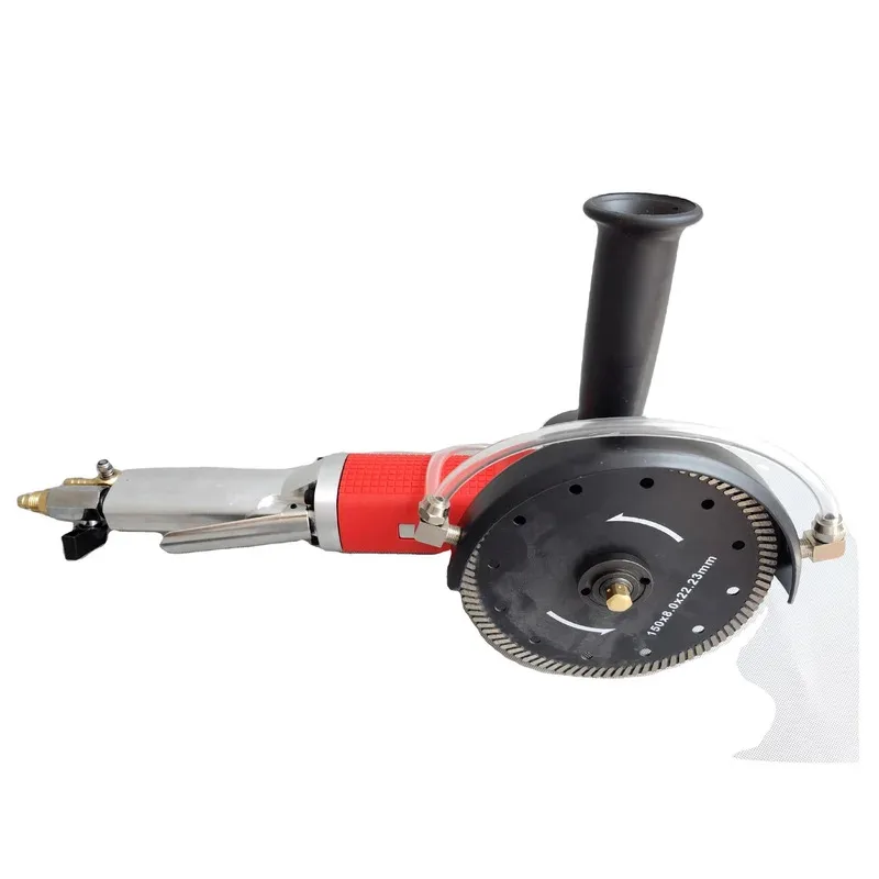 6in/150mm Rear Exhaust Pneumatic Wet Air Cutter Water Angle Grinder for Stone Marble Granite Tile Cutting