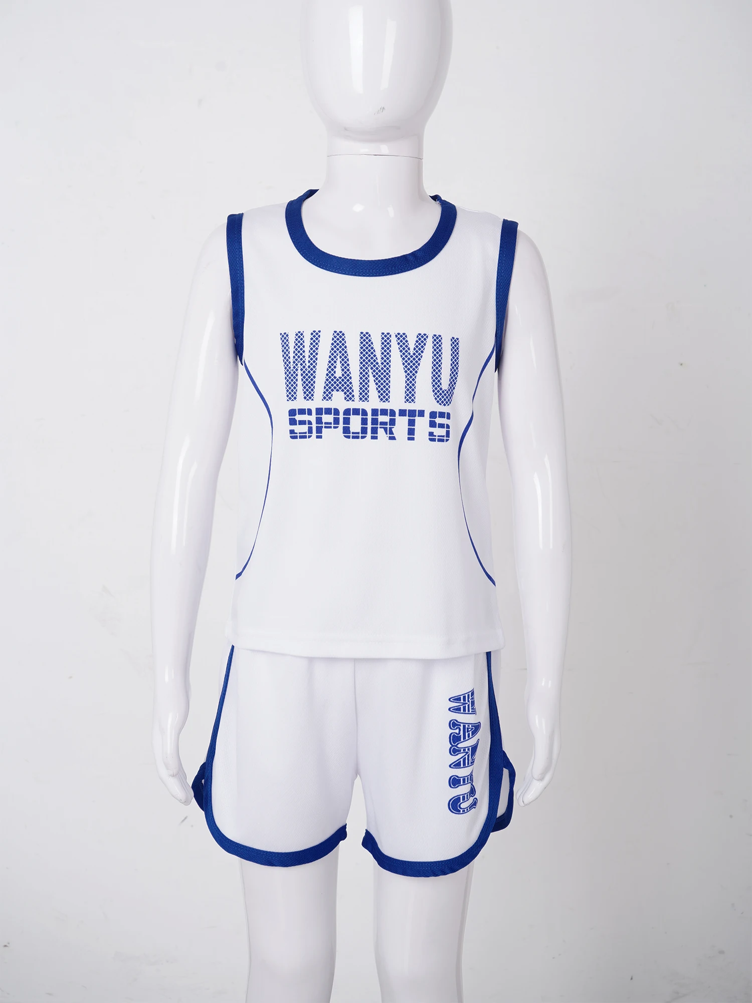 Children Basketball Clothes Set Sportswear Summer T-shirt Vest Shorts Sleeveless Athletic Outfit Kids Letter Suit Baby Tracksuit