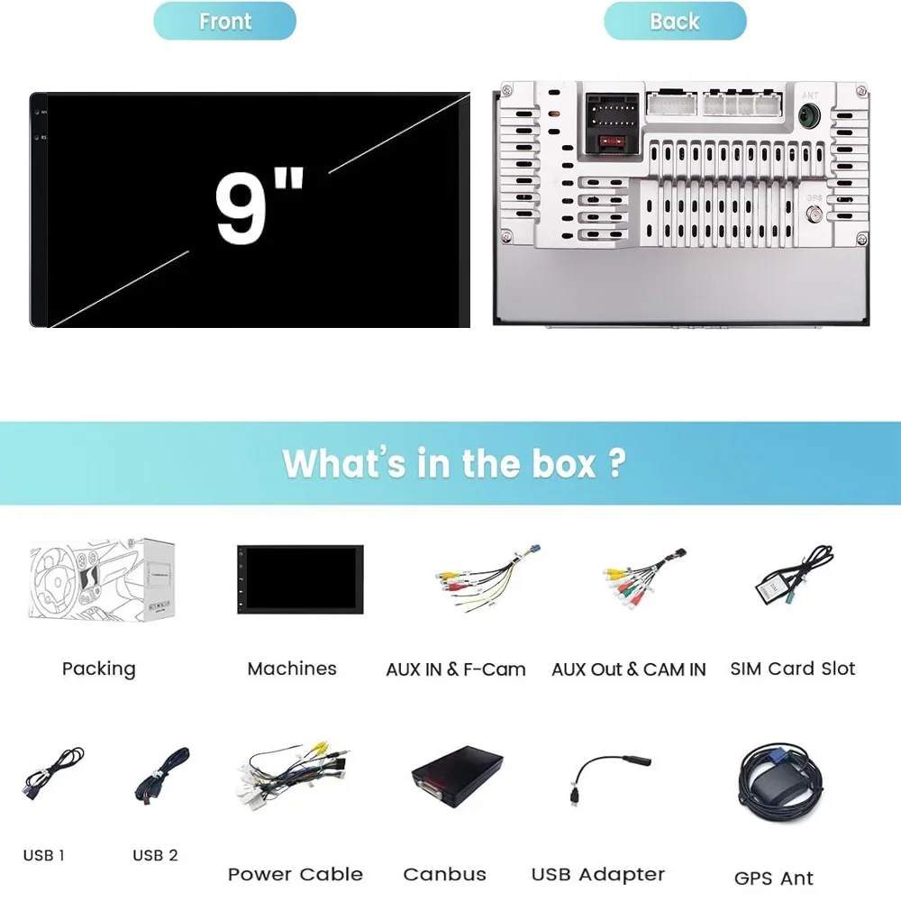 راديو سيارة 9 بوصة لسيارة تويوتا أوريس 2008-2015 Carplay راديو السيارة التلقائي مشغل وسائط متعددة ستيريو السيارة صورة عكسية