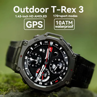 For Xiaomi T-REX3 Men Military Outdoor GPS Smart Watch 10ATM Waterproof 170+sport Mode Altimetr Bluetooth Call AMOLED HD Watches