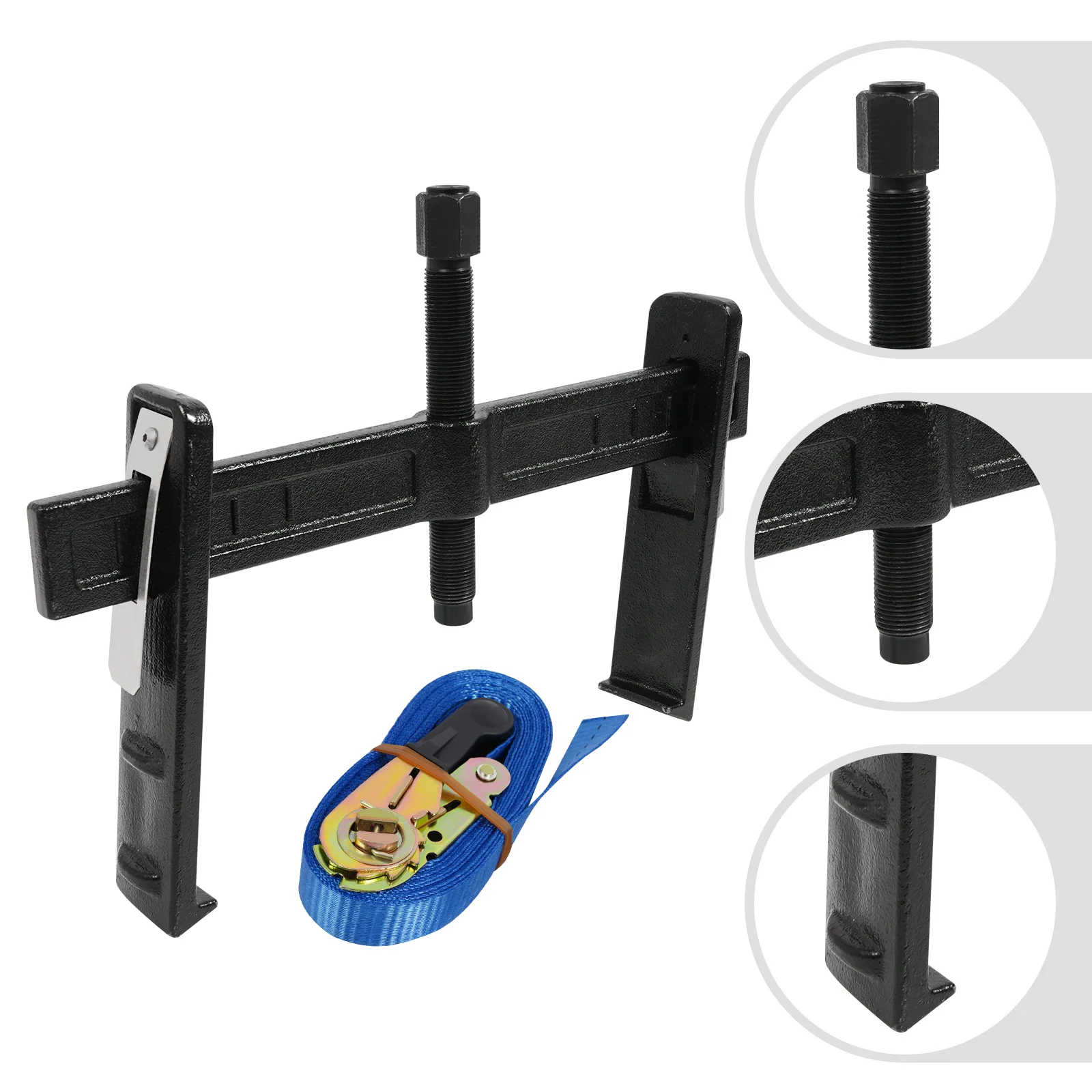 

Съемник барабанов и роторов 6980 — сила 7 тонн/15432 фунтов, расширение 12 дюймов и вытяжка 5 дюймов, сверхмощная сталь, нейлоновый ремешок и скользящие губки