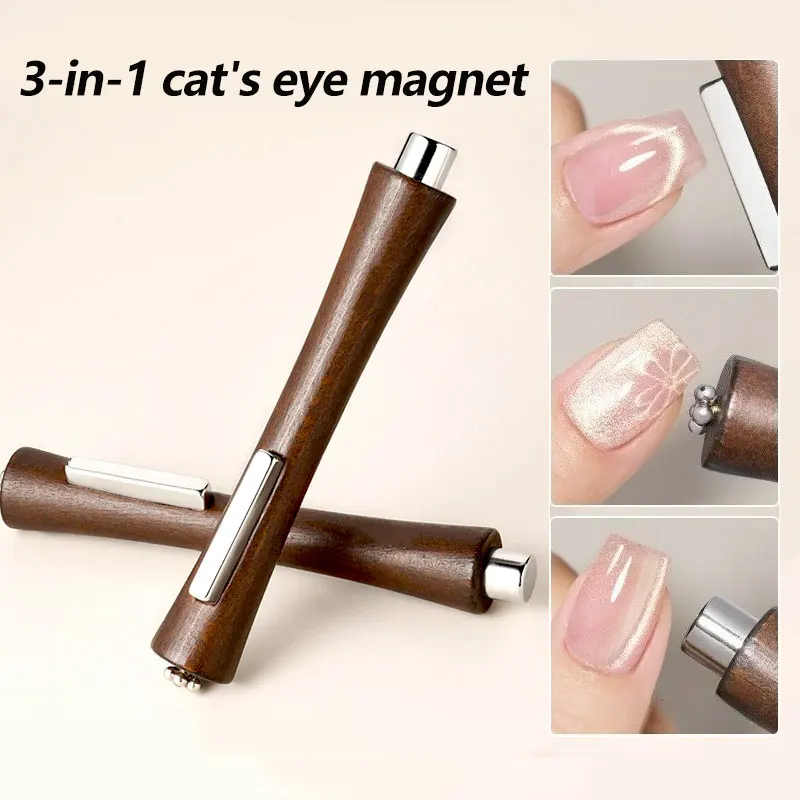 

3-in-1 Multifunctional Magnetic Cat's Eye Nail Magnetic Stick Super Strong Gel Polish A Tiny Waist Magnet Pen Nail Art Tools