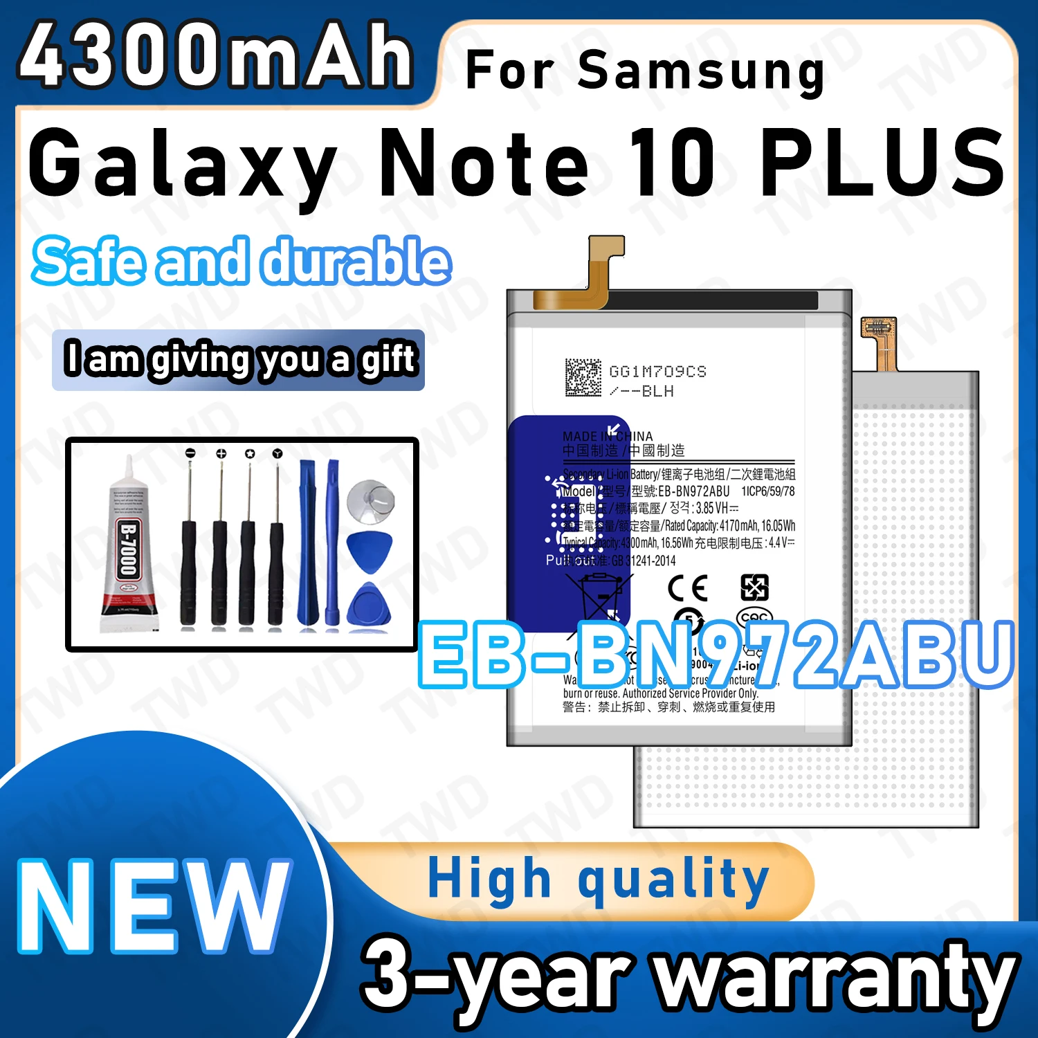 

EB-BN972ABU Large capacity Battery For Samsung Galaxy Note 10+/SM-N975F/SM-N975U/SM-N9750 Batteries New High Quanlity