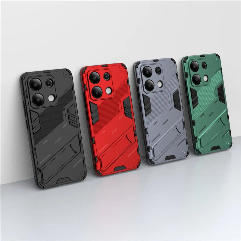 For Redmi Note 13 Case For Redmi Note 11 12s 12 13 Pro Plus Cover Shockproof Hard Armor Stand Silicone Bumper For Redmi Note 13