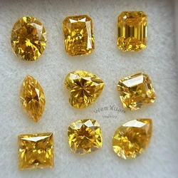 Multiple shapes Loose Moissanite Stone Gemstone Yellow Color VVS1 Bright 0.5-5ct With GRA Certificate Best Quality