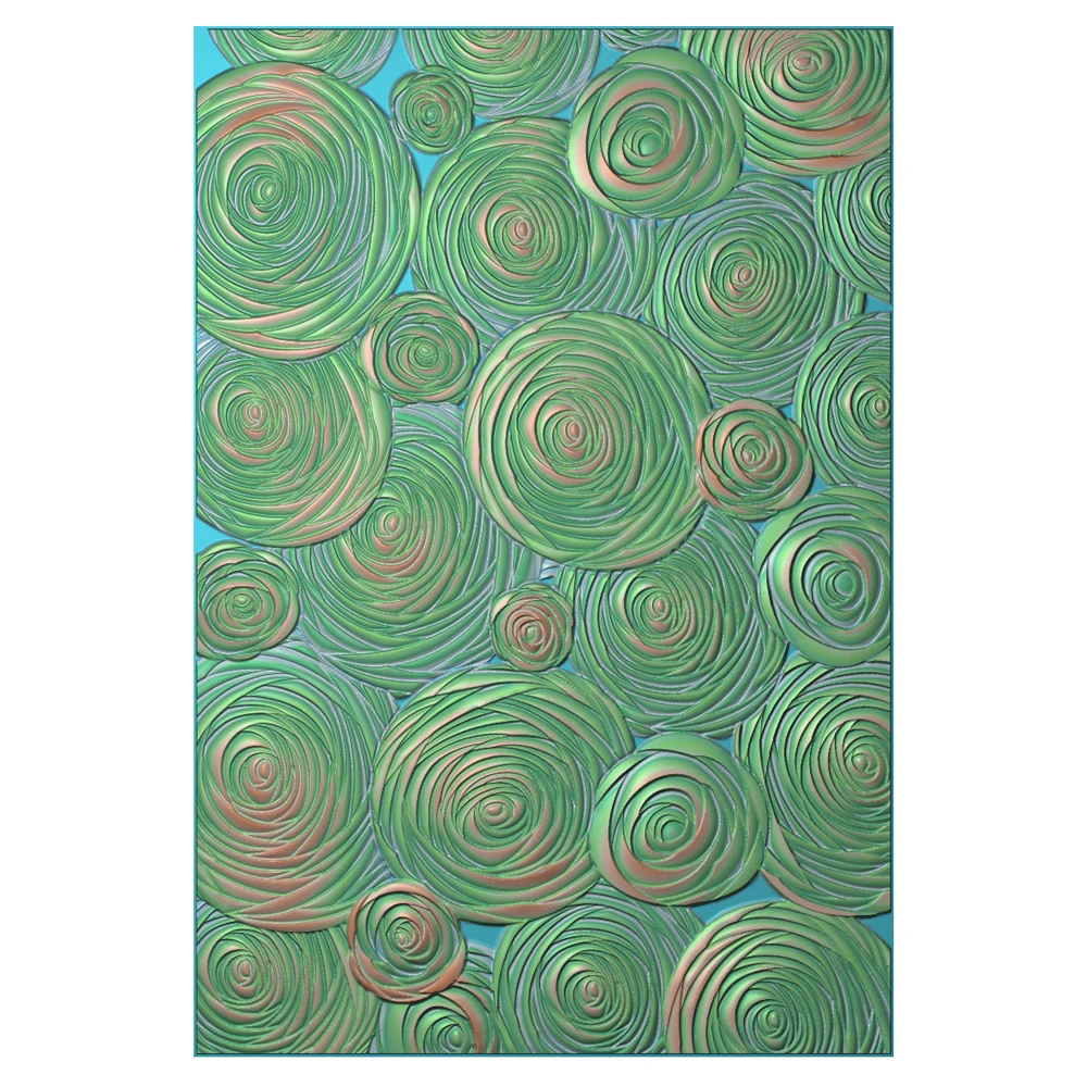 2025 neue 3D-Prägung Ordner Ring Vortex Blume Schablone für DIY Scrapbooking Urlaub Tag Papier Karte Handwerk Machen Vorlage