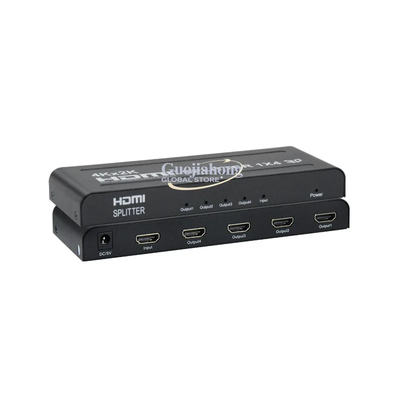 splitter 1X4 4 port   frequency divider splitter one to four high definition 4Kx2k/30Hz power supply