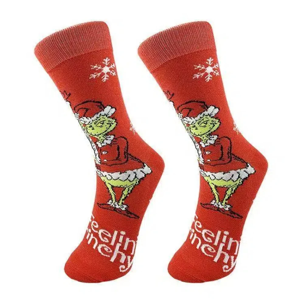 4 Paar zufällige, modische und lustige Damen-Baumwoll-Cartoon-Graffiti-Hohe Socken, Paar-Hip-Hop-Street-Sportsocken von hoher Qualität – Detail 5