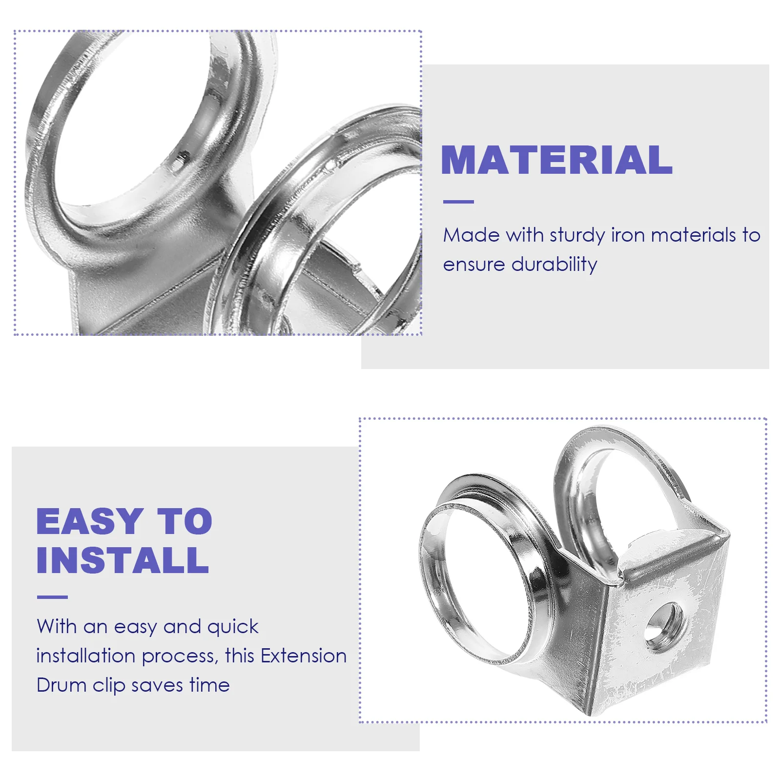 

10Pcs 22mm Drum Bracket Professional Grade Accessory for Improved Stability and Comfort during Performances Drum Clamp