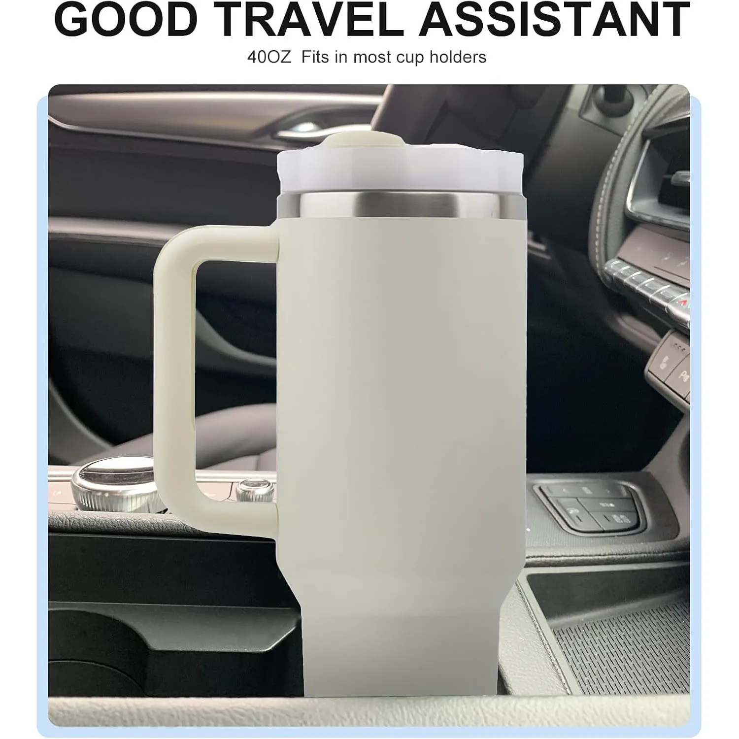 قارورة مكنسة من الفولاذ المقاوم للصدأ بسعة كبيرة 40 أونصة جديدة لعام 2025 - كوب بهلوان معزول مع أغطية وقش، مثالية للسفر